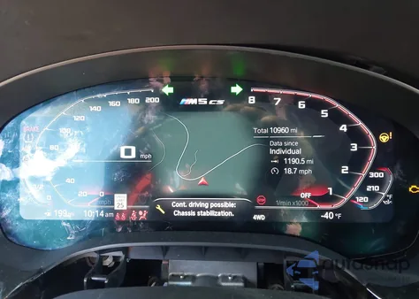 2022 BMW M5 Cs z USA, uszkodzony, nr VIN WBS73CH06NCJ05135